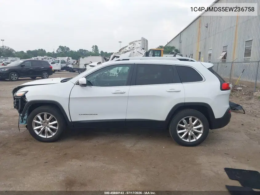 2014 Jeep Cherokee Limited VIN: 1C4PJMDS5EW236758 Lot: 45660143
