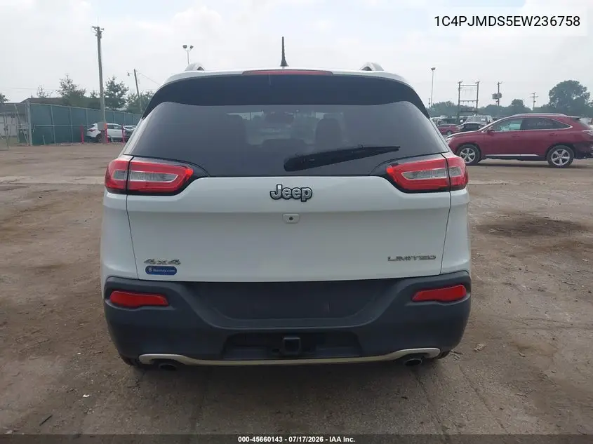 2014 Jeep Cherokee Limited VIN: 1C4PJMDS5EW236758 Lot: 45660143