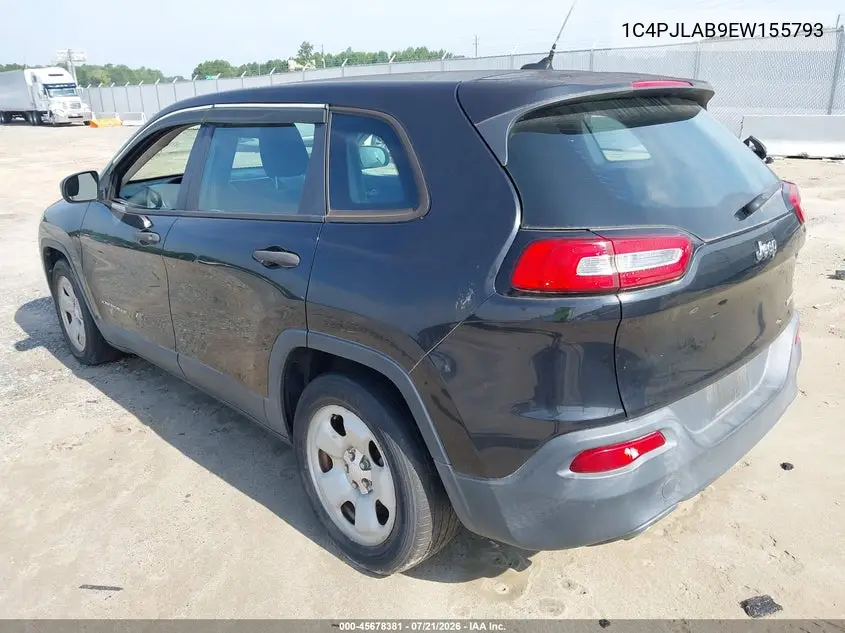 2014 Jeep Cherokee Sport VIN: 1C4PJLAB9EW155793 Lot: 45678381