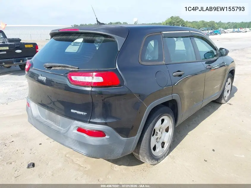 2014 Jeep Cherokee Sport VIN: 1C4PJLAB9EW155793 Lot: 45678381
