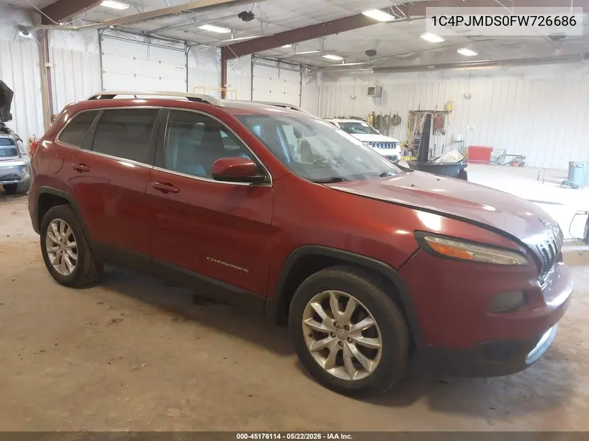 2015 Jeep Cherokee Limited VIN: 1C4PJMDS0FW726686 Lot: 45176114