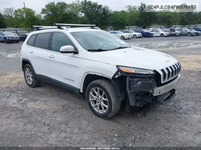 2015 Jeep Cherokee Latitude VIN: 1C4PJLCB4FW578697 Lot: 45386430