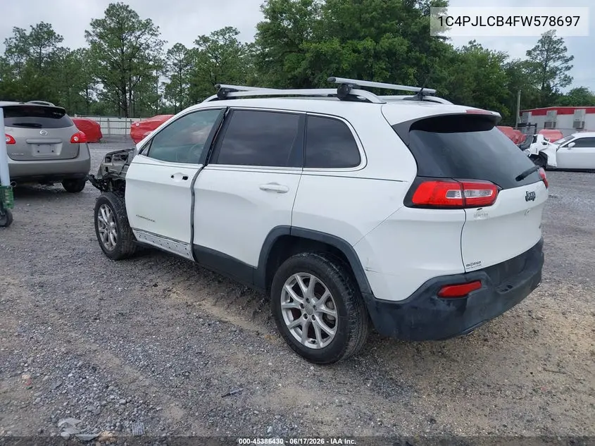 2015 Jeep Cherokee Latitude VIN: 1C4PJLCB4FW578697 Lot: 45386430