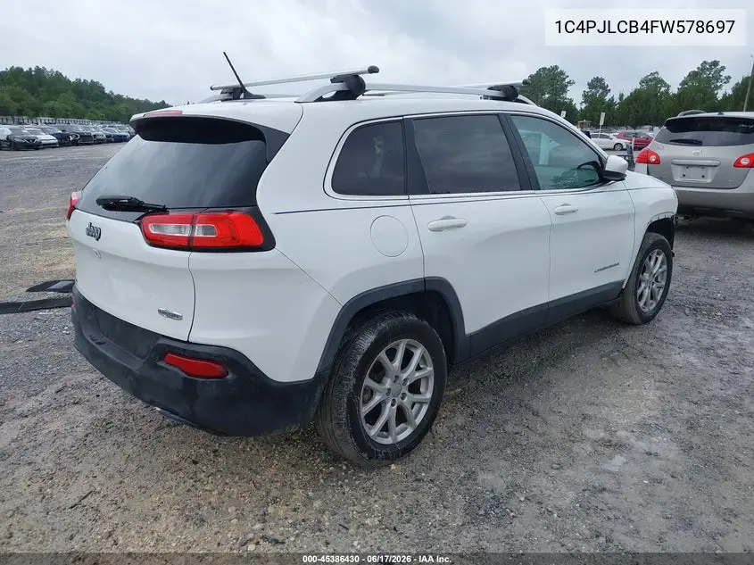 2015 Jeep Cherokee Latitude VIN: 1C4PJLCB4FW578697 Lot: 45386430