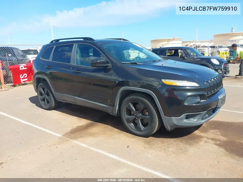 2015 Jeep Cherokee Latitude Altitude VIN: 1C4PJLCB7FW759910 Lot: 45411046