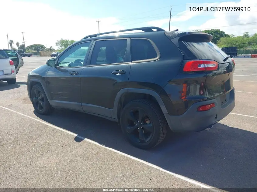2015 Jeep Cherokee Latitude Altitude VIN: 1C4PJLCB7FW759910 Lot: 45411046