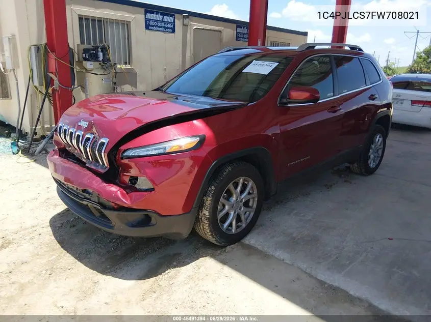 2015 Jeep Cherokee Latitude VIN: 1C4PJLCS7FW708021 Lot: 45491394