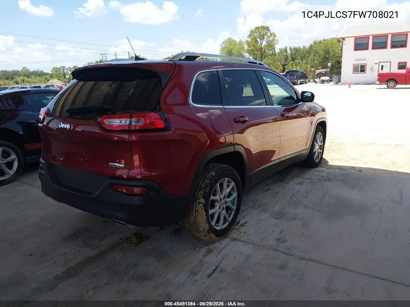 2015 Jeep Cherokee Latitude VIN: 1C4PJLCS7FW708021 Lot: 45491394