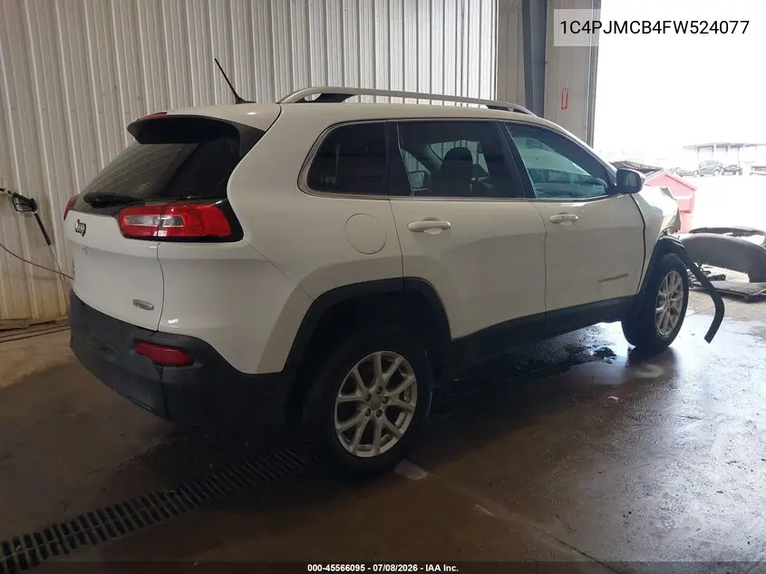 2015 Jeep Cherokee North VIN: 1C4PJMCB4FW524077 Lot: 45566095