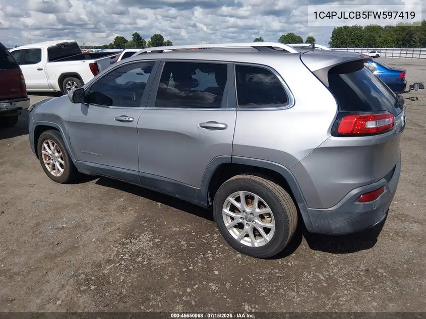 2015 Jeep Cherokee Latitude VIN: 1C4PJLCB5FW597419 Lot: 45650068