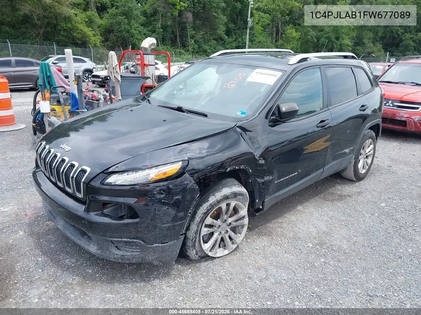 2015 Jeep Cherokee Sport VIN: 1C4PJLAB1FW677089 Lot: 45668408