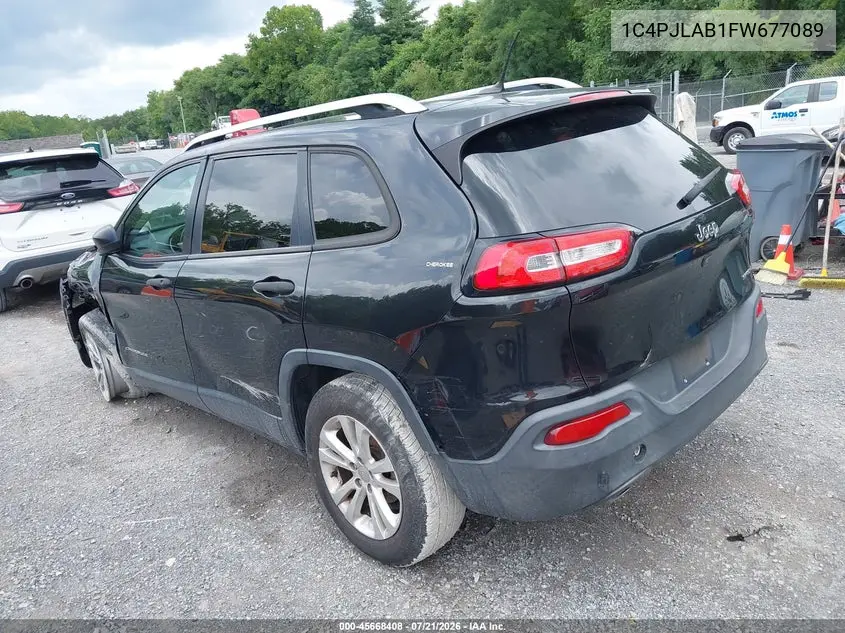 2015 Jeep Cherokee Sport VIN: 1C4PJLAB1FW677089 Lot: 45668408