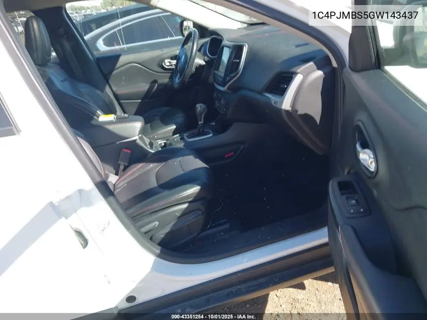 1C4PJMBS5GW143437 2016 Jeep Cherokee Trailhawk