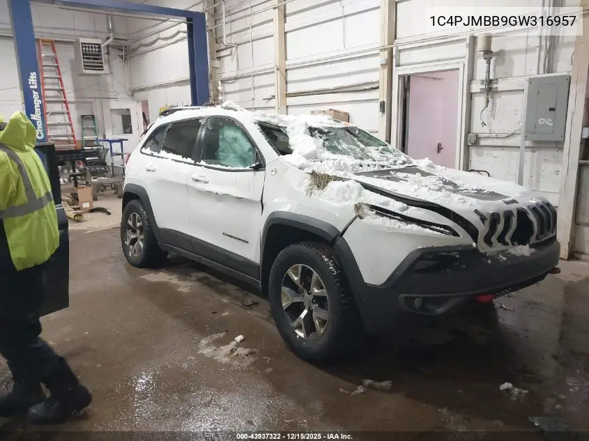 1C4PJMBB9GW316957 2016 Jeep Cherokee Trailhawk