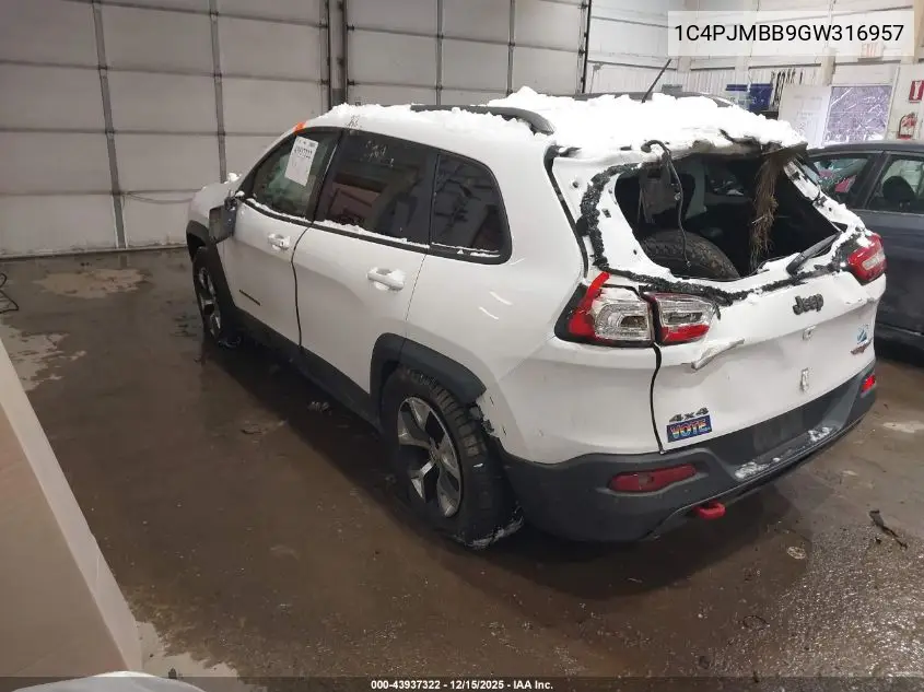 1C4PJMBB9GW316957 2016 Jeep Cherokee Trailhawk