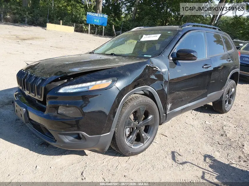 2016 Jeep Cherokee High Altitude VIN: 1C4PJMDB9GW349163 Lot: 45407281