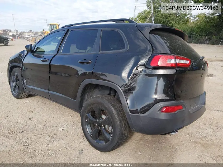 2016 Jeep Cherokee High Altitude VIN: 1C4PJMDB9GW349163 Lot: 45407281