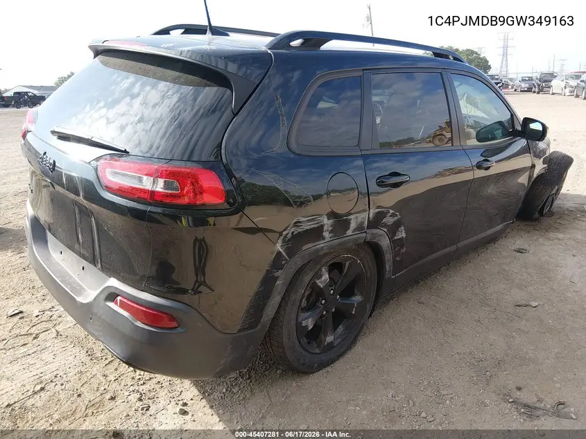 2016 Jeep Cherokee High Altitude VIN: 1C4PJMDB9GW349163 Lot: 45407281