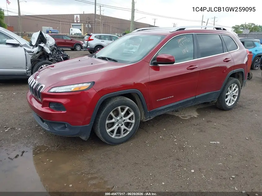 2016 Jeep Cherokee Latitude VIN: 1C4PJLCB1GW259095 Lot: 45477317