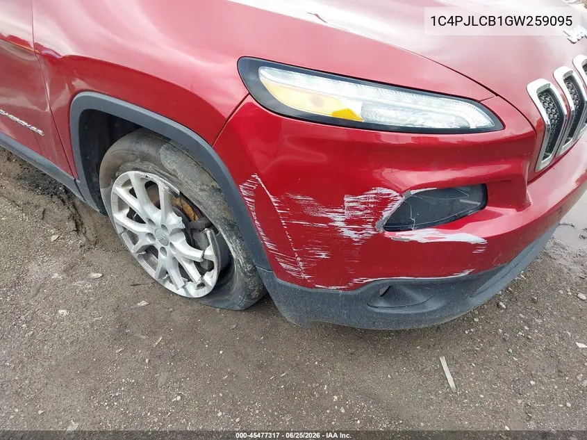 2016 Jeep Cherokee Latitude VIN: 1C4PJLCB1GW259095 Lot: 45477317