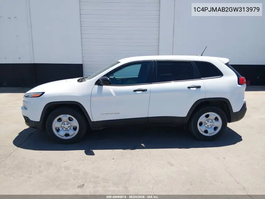 2016 Jeep Cherokee Sport VIN: 1C4PJMAB2GW313979 Lot: 45495516
