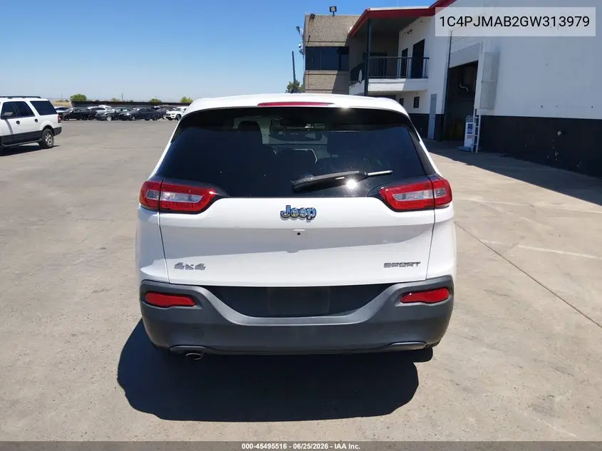 2016 Jeep Cherokee Sport VIN: 1C4PJMAB2GW313979 Lot: 45495516