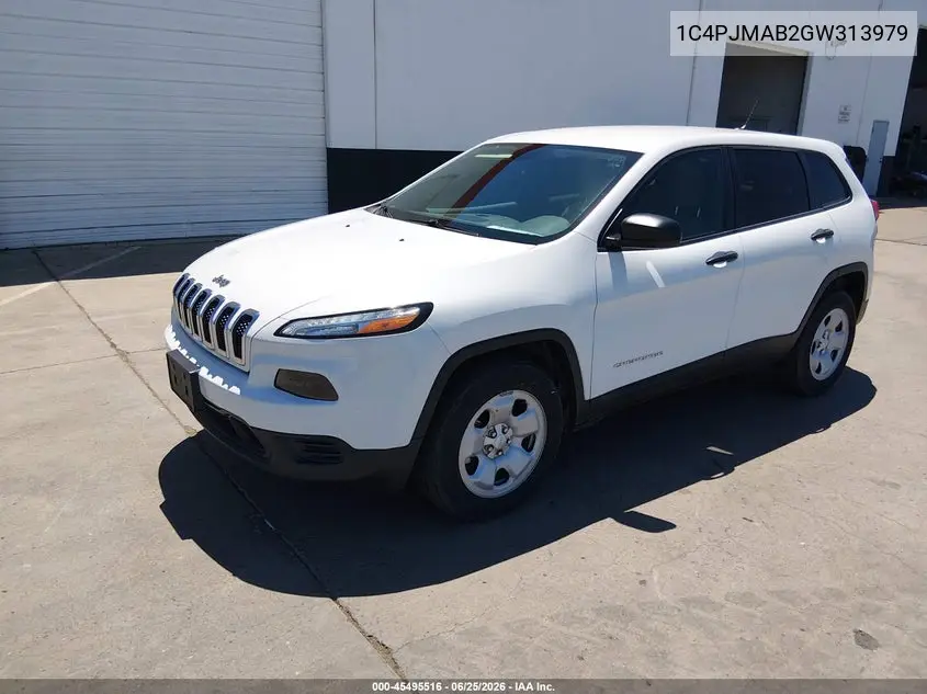 2016 Jeep Cherokee Sport VIN: 1C4PJMAB2GW313979 Lot: 45495516