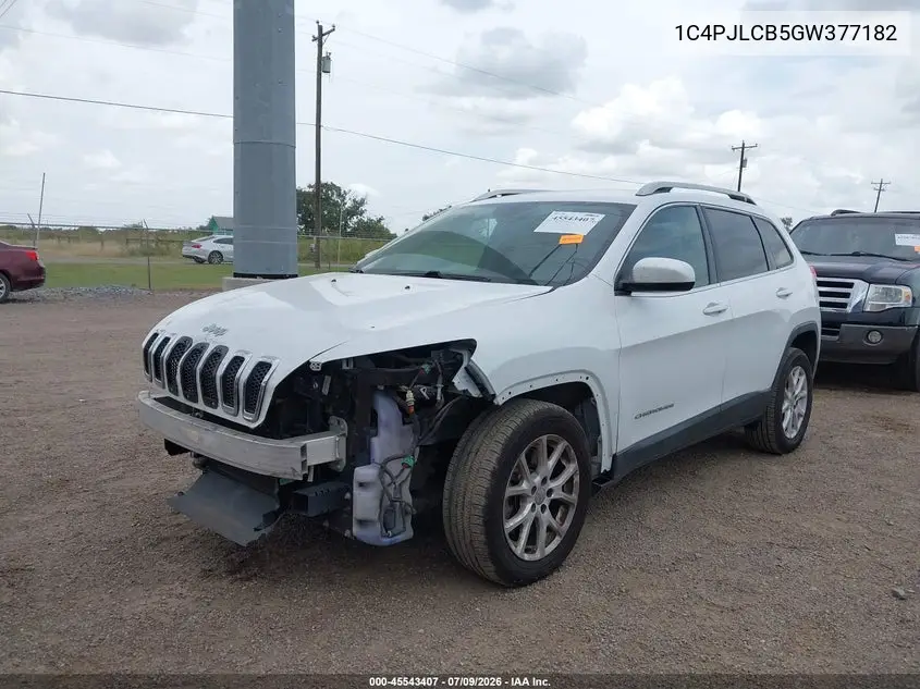2016 Jeep Cherokee Latitude VIN: 1C4PJLCB5GW377182 Lot: 45543407
