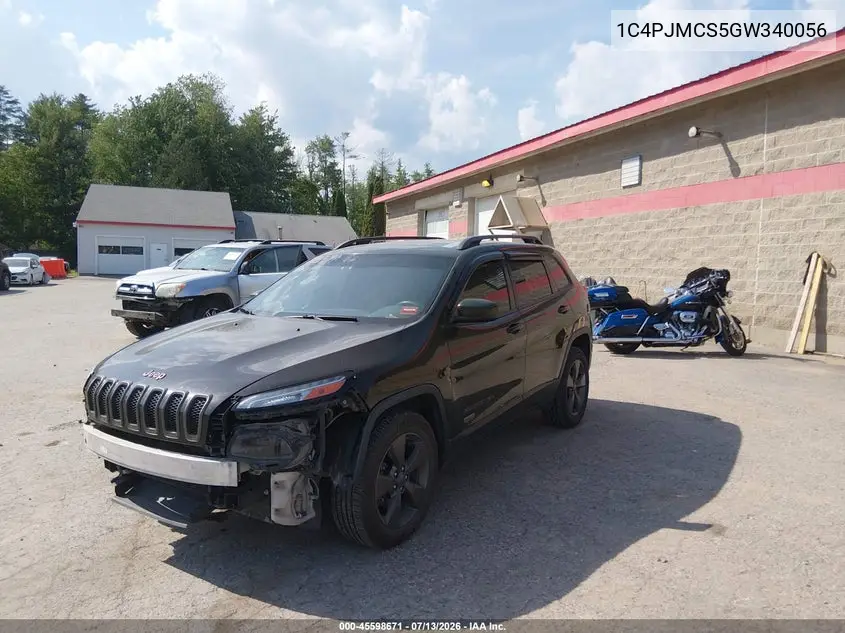 2016 Jeep Cherokee 75Th Anniversary VIN: 1C4PJMCS5GW340056 Lot: 45598671