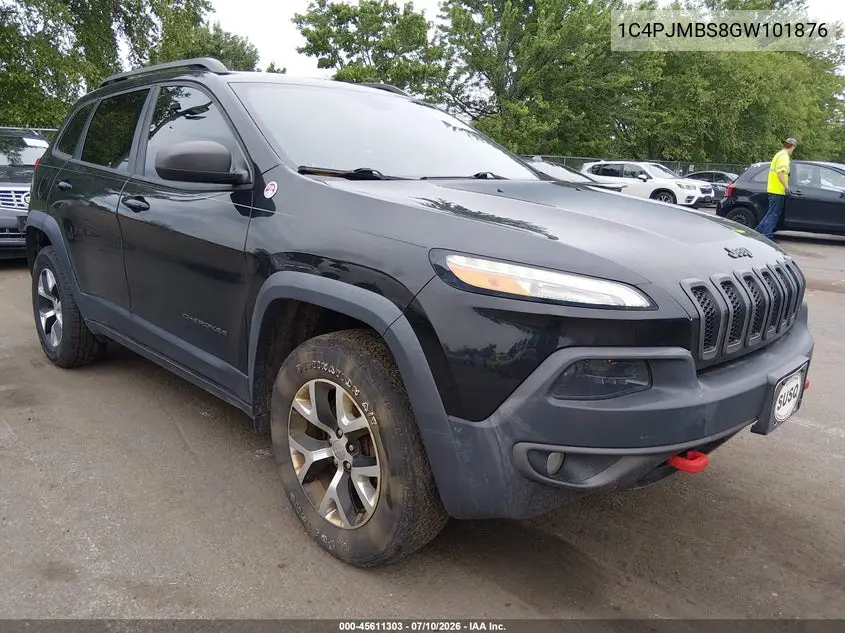 2016 Jeep Cherokee Trailhawk VIN: 1C4PJMBS8GW101876 Lot: 45611303