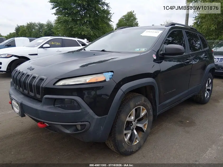 2016 Jeep Cherokee Trailhawk VIN: 1C4PJMBS8GW101876 Lot: 45611303