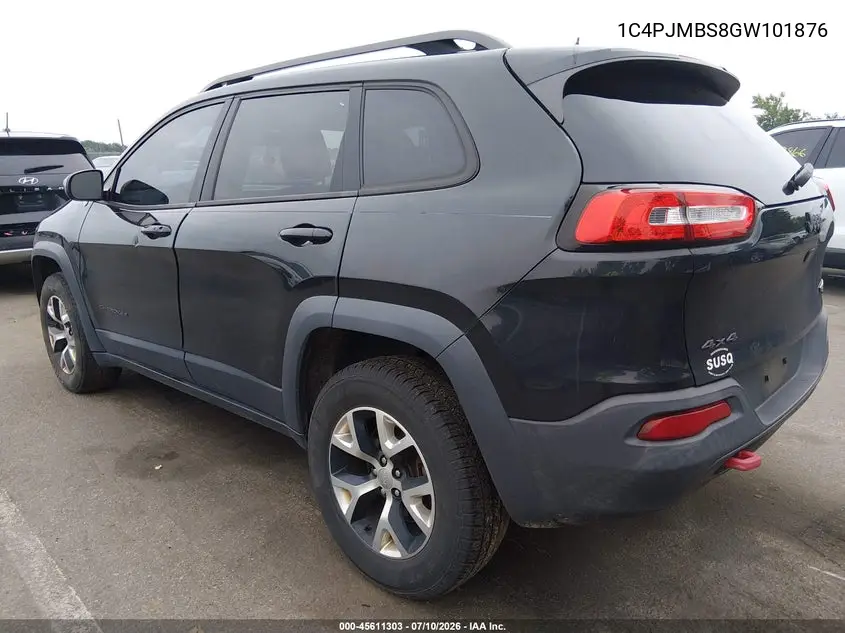 2016 Jeep Cherokee Trailhawk VIN: 1C4PJMBS8GW101876 Lot: 45611303