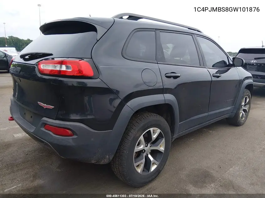 2016 Jeep Cherokee Trailhawk VIN: 1C4PJMBS8GW101876 Lot: 45611303