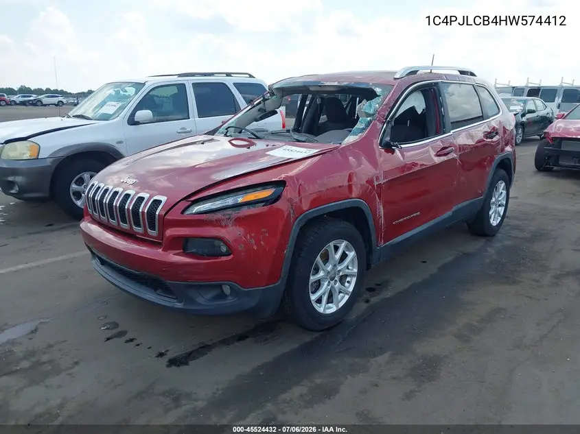 2017 Jeep Cherokee Latitude VIN: 1C4PJLCB4HW574412 Lot: 45524432