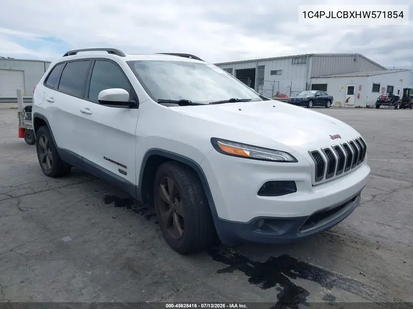 2017 Jeep Cherokee 75Th Anniversary Edition VIN: 1C4PJLCBXHW571854 Lot: 45628416