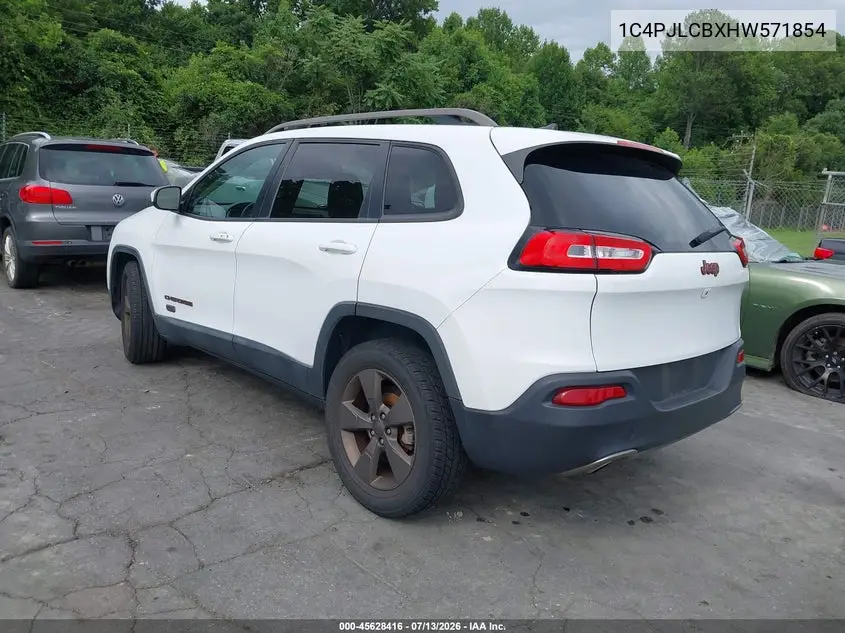 2017 Jeep Cherokee 75Th Anniversary Edition VIN: 1C4PJLCBXHW571854 Lot: 45628416