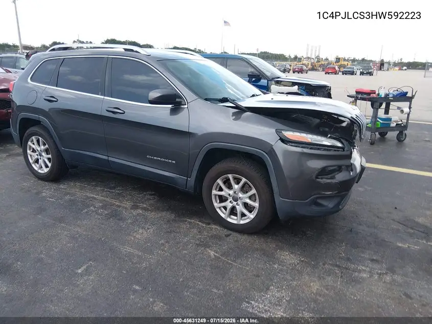 2017 Jeep Cherokee Latitude VIN: 1C4PJLCS3HW592223 Lot: 45631249