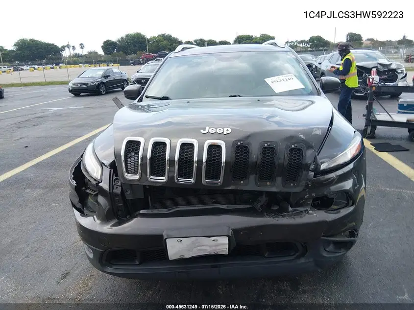 2017 Jeep Cherokee Latitude VIN: 1C4PJLCS3HW592223 Lot: 45631249