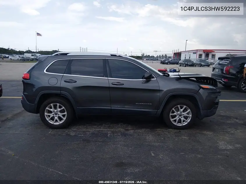 2017 Jeep Cherokee Latitude VIN: 1C4PJLCS3HW592223 Lot: 45631249