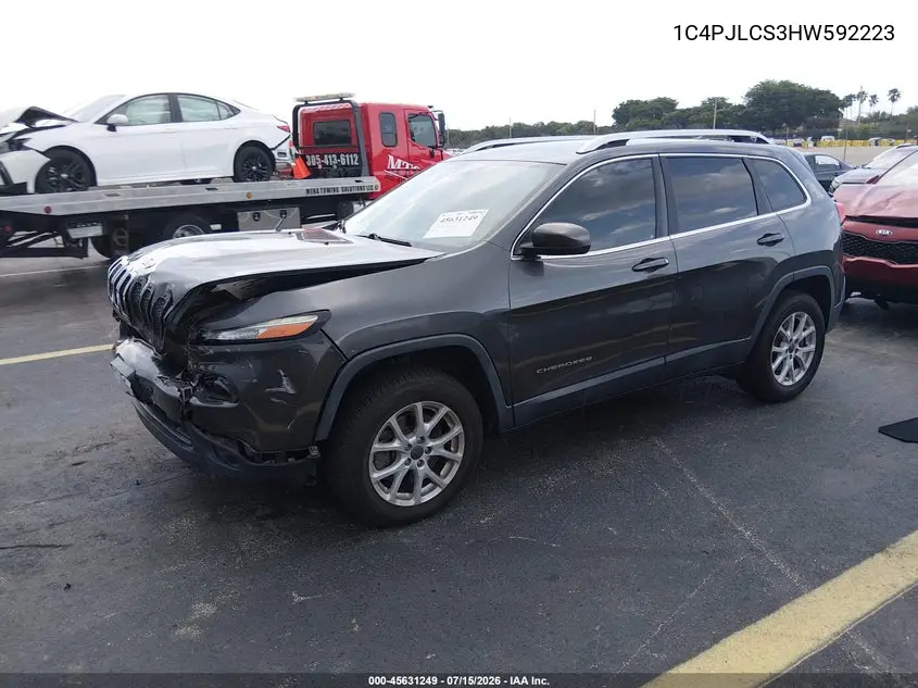 2017 Jeep Cherokee Latitude VIN: 1C4PJLCS3HW592223 Lot: 45631249
