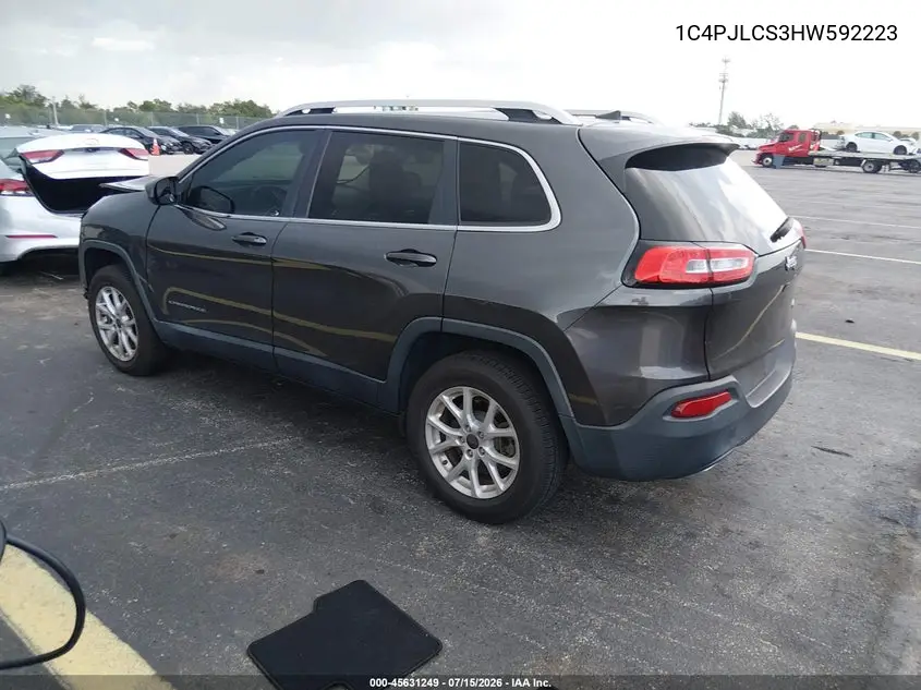 2017 Jeep Cherokee Latitude VIN: 1C4PJLCS3HW592223 Lot: 45631249