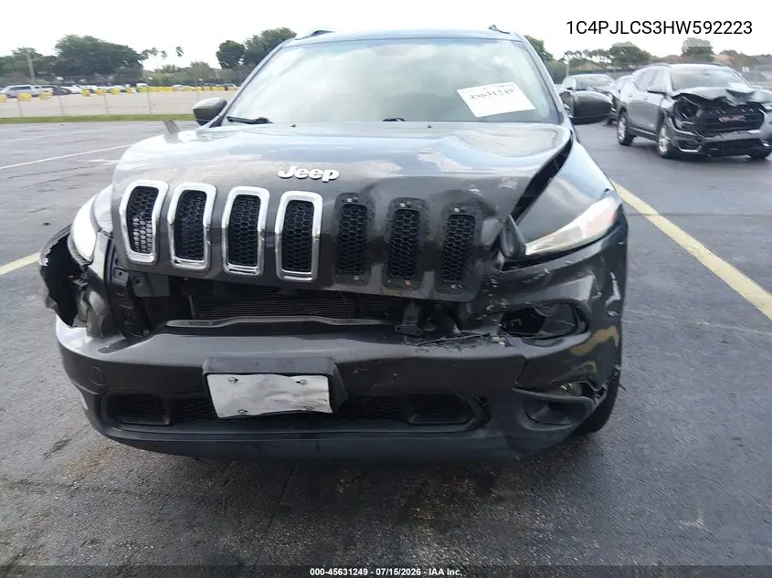 2017 Jeep Cherokee Latitude VIN: 1C4PJLCS3HW592223 Lot: 45631249
