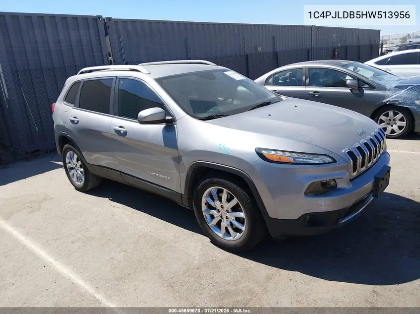 2017 Jeep Cherokee Limited VIN: 1C4PJLDB5HW513956 Lot: 45659676