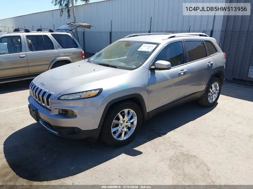 2017 Jeep Cherokee Limited VIN: 1C4PJLDB5HW513956 Lot: 45659676
