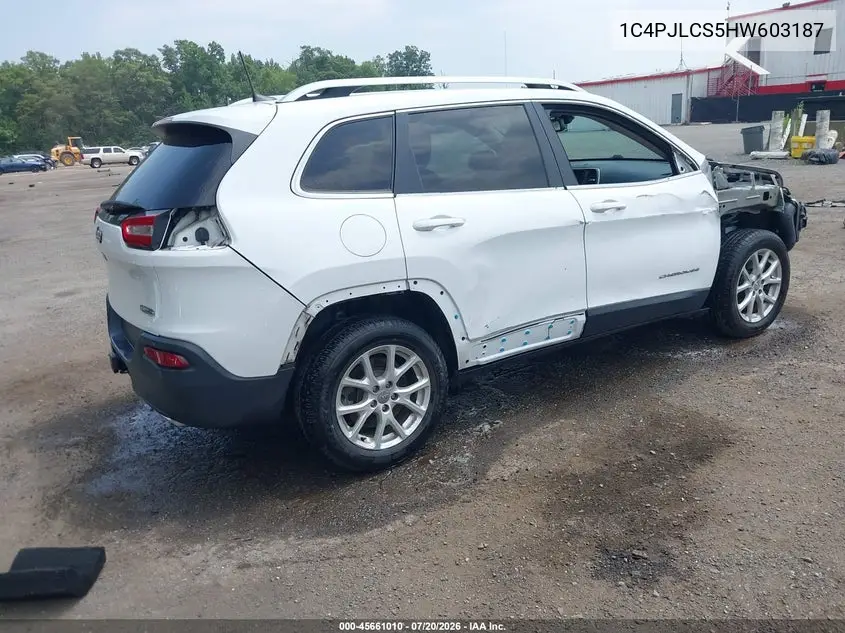 2017 Jeep Cherokee Latitude VIN: 1C4PJLCS5HW603187 Lot: 45661010
