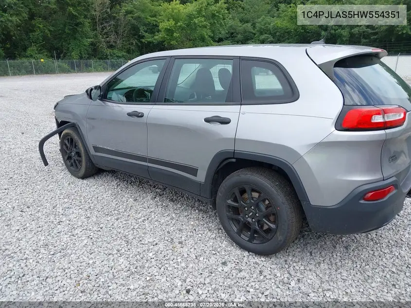 2017 Jeep Cherokee Sport VIN: 1C4PJLAS5HW554351 Lot: 45666235
