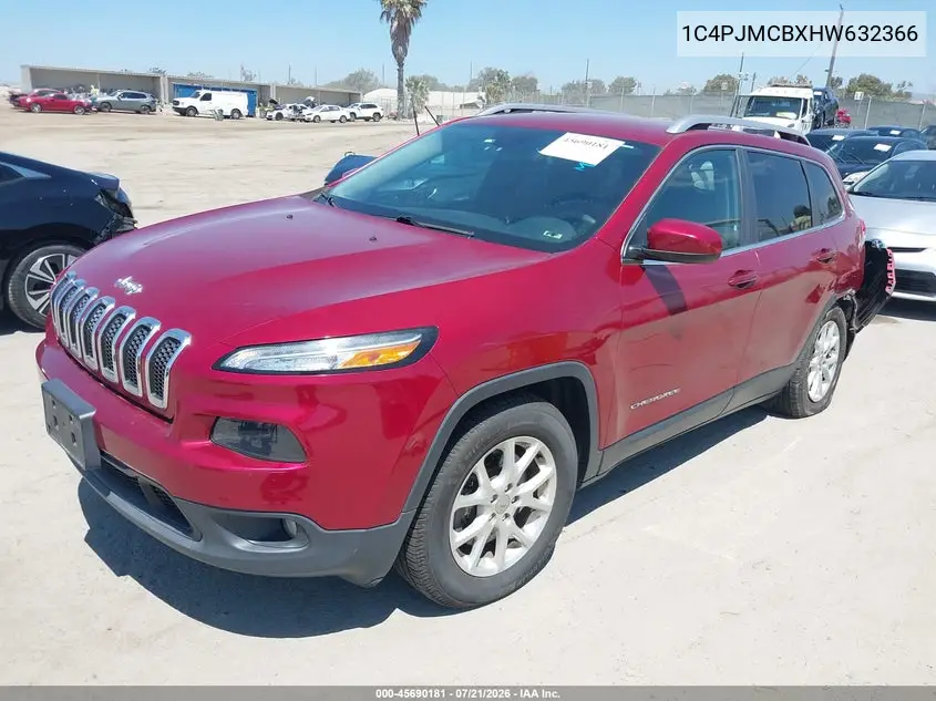2017 Jeep Cherokee Latitude 4X4 VIN: 1C4PJMCBXHW632366 Lot: 45690181