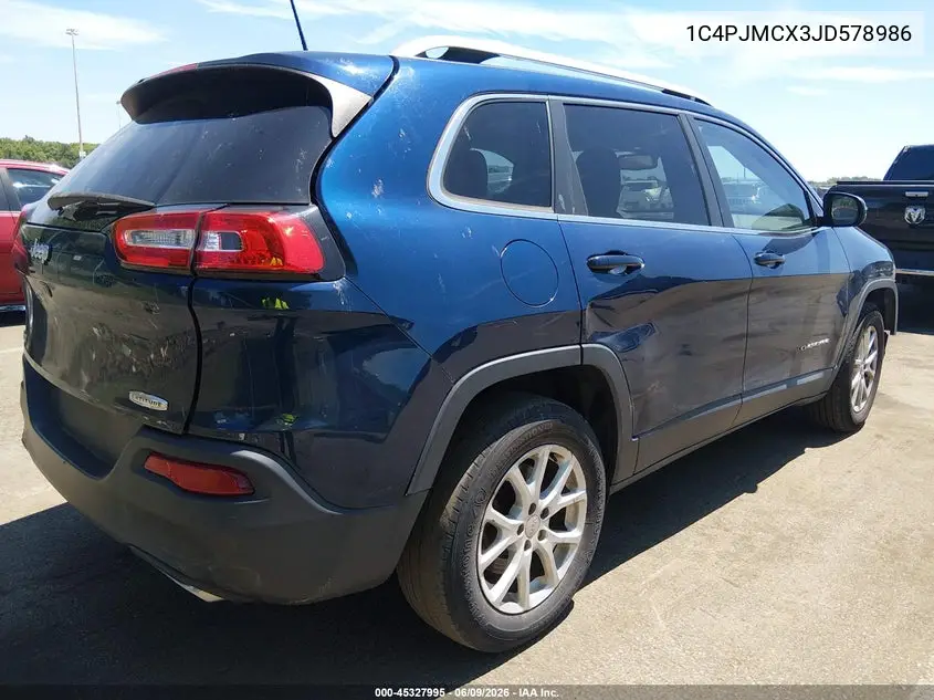 2018 Jeep Cherokee Latitude 4X4 VIN: 1C4PJMCX3JD578986 Lot: 45327995