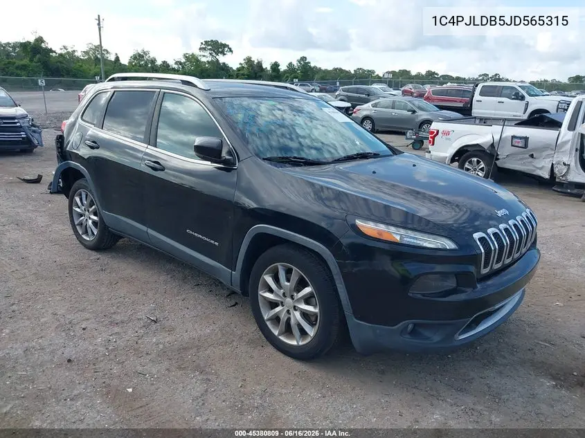 2018 Jeep Cherokee Limited Fwd VIN: 1C4PJLDB5JD565315 Lot: 45380809