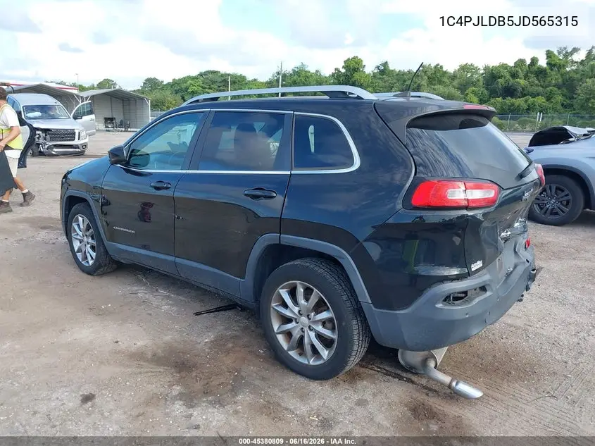 2018 Jeep Cherokee Limited Fwd VIN: 1C4PJLDB5JD565315 Lot: 45380809